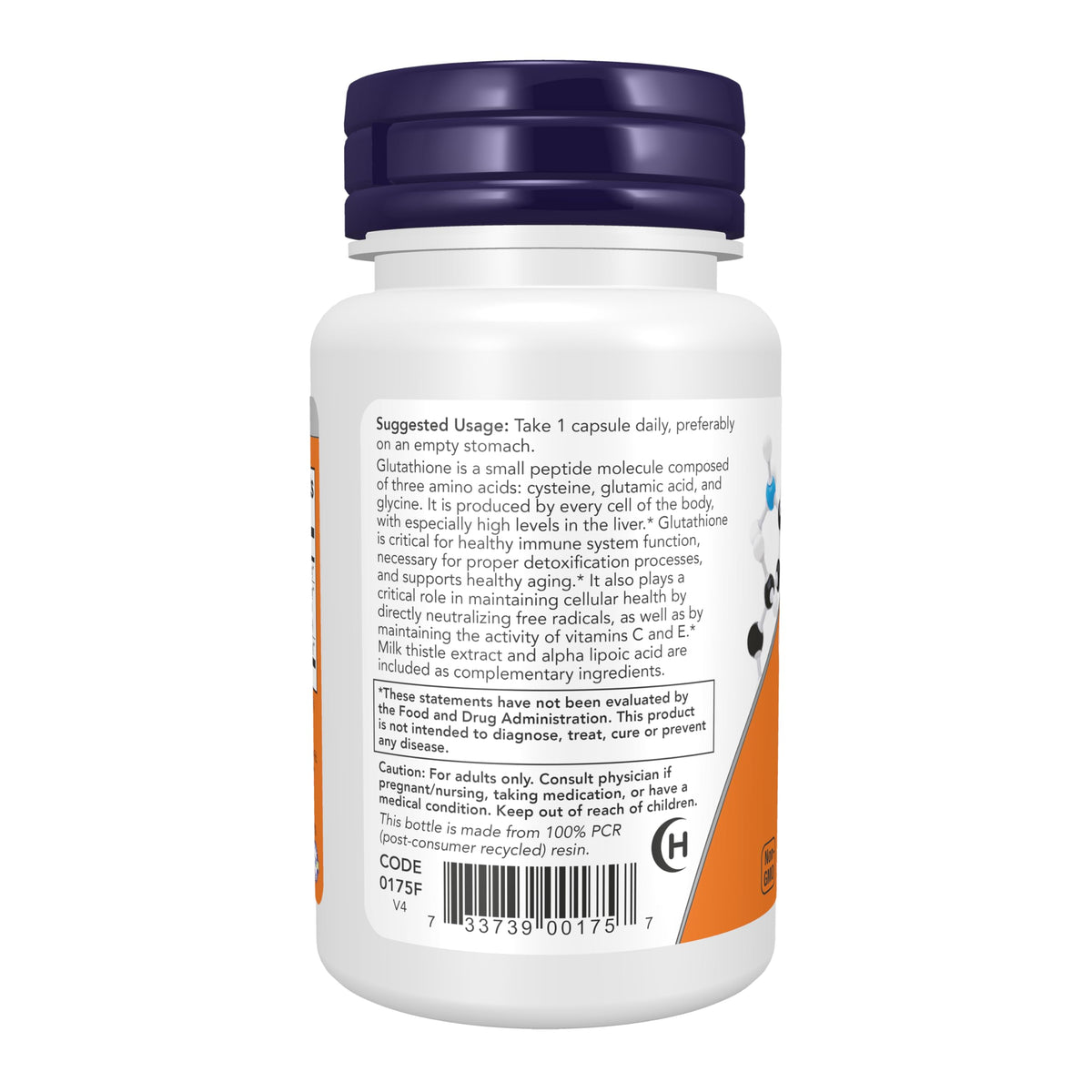 NOW Supplements, Glutathione 500 mg, Detoxification Support, 30 Veg - image 3