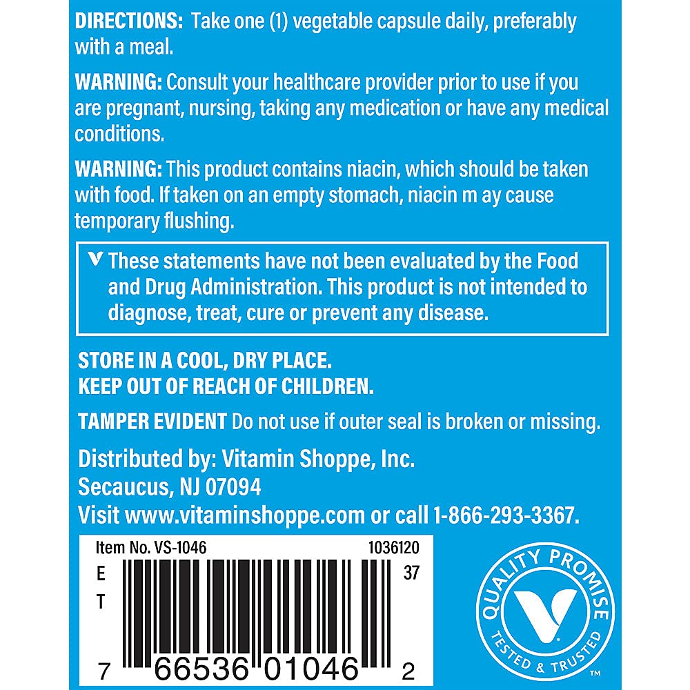 The Vitamin Shoppe Vitamin B-Complex Energy Support - 100 Vegetarian Capsules - image 3