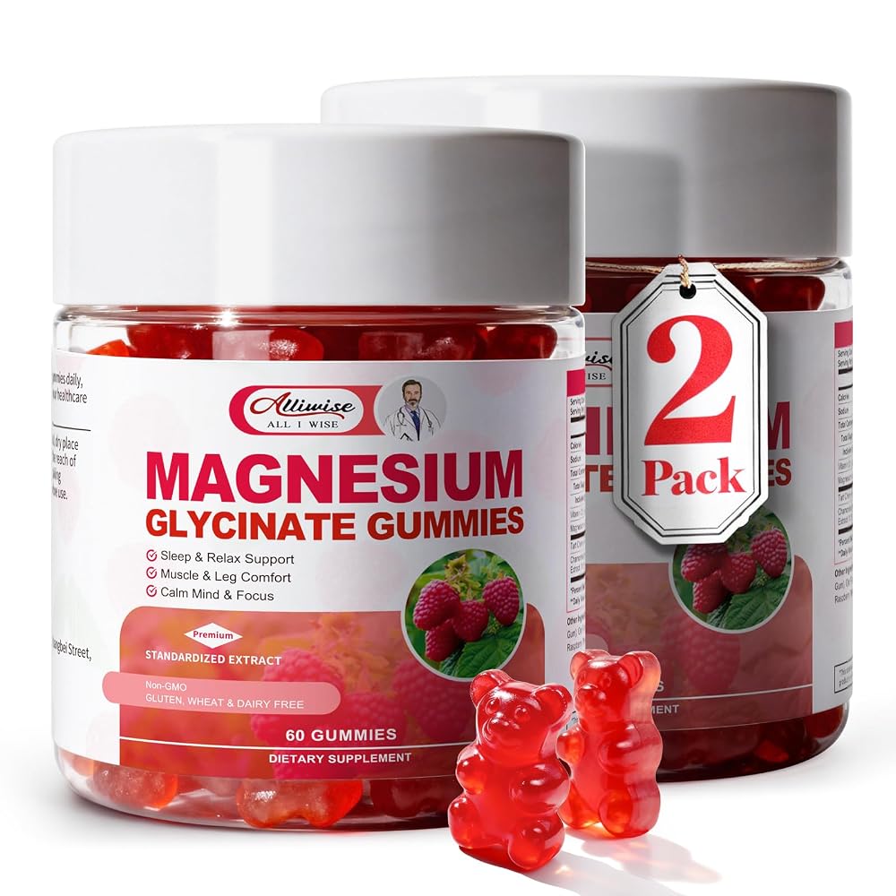 Alliwise Magnesium Glycinate Gummies 600mg Sleep & Calm - 120 Count