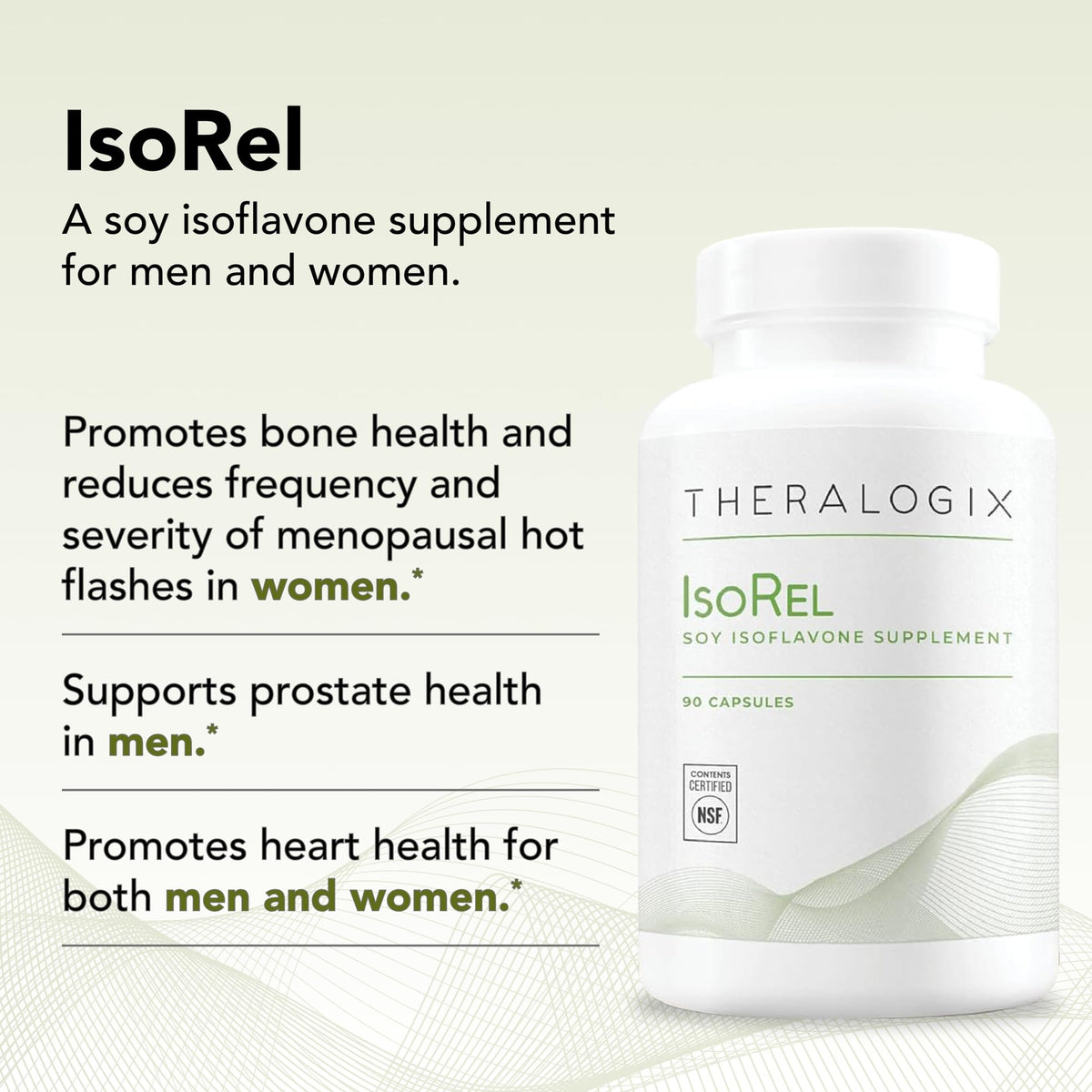 Theralogix IsoRel Whole Soybean Extract Menopause Support - 90 Capsules - image 5