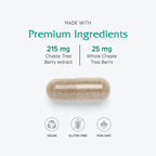 Vitanica Chaste Tree Berry Vitex Extract Plus - 60 Capsules - image 4