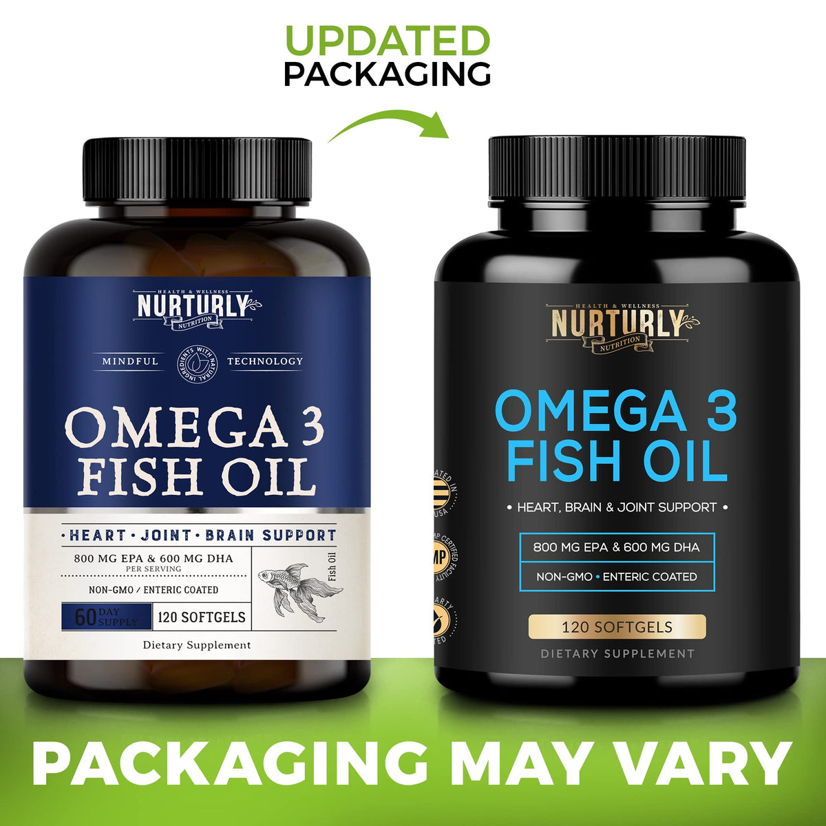 NURTURLY Omega 3 Fish Oil 2000mg Enteric Coated - 120 Softgels - image 4
