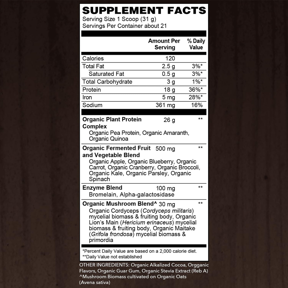 SOTRU Organic Vegan Protein Powder - Whole Food