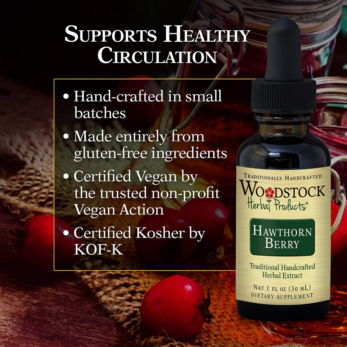 Woodstock Herbal Products Hawthorn Berry Extract - 1 oz - image 3