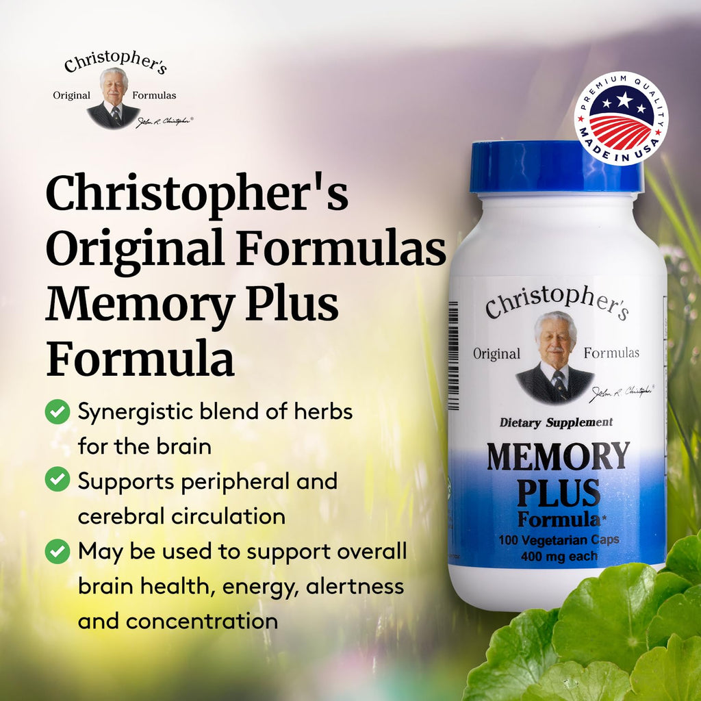 Christopher's Original Formulas Memory Plus Brain Supplement - 100 Capsules - image 4