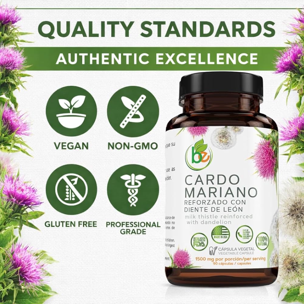 B-Experts Milk Thistle with Dandelion Root Liver Support - 90 Vegetable Capsules - image 4