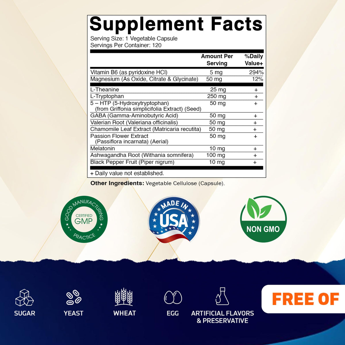 Vitamatic Advanced Sleep with Melatonin - 120 Vegetarian Capsules - image 2