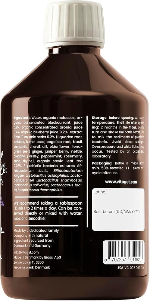 VITAGUT Liquid Probiotic with Prebiotics & Postbiotics - 17 Fl Oz - image 8