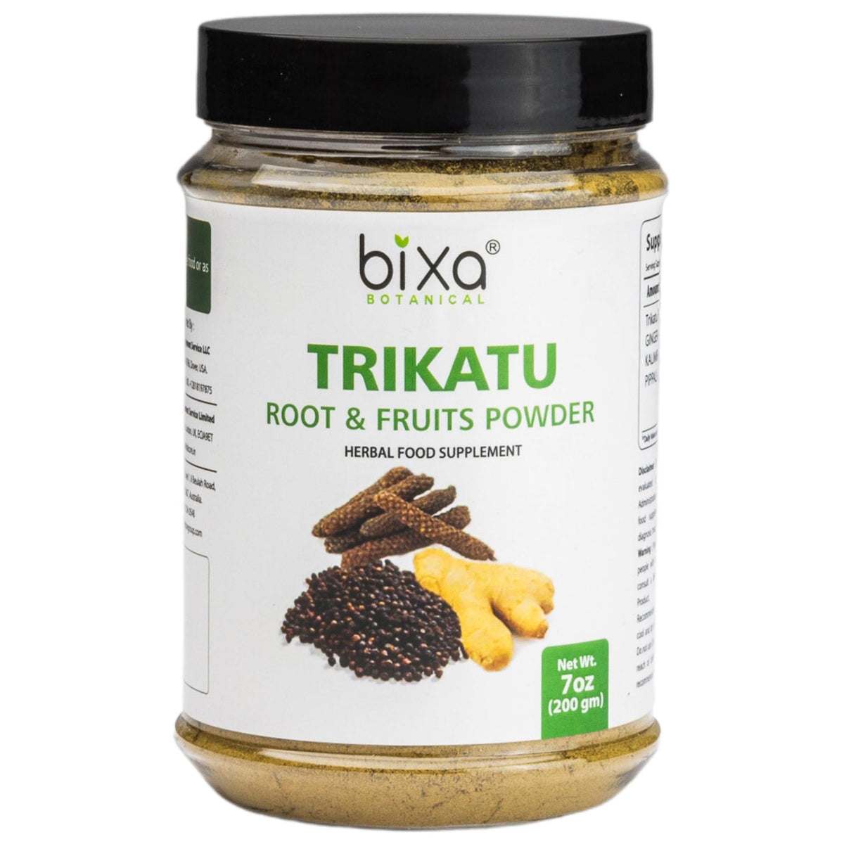 bixa BOTANICAL Trikatu Powder - 200 Grams