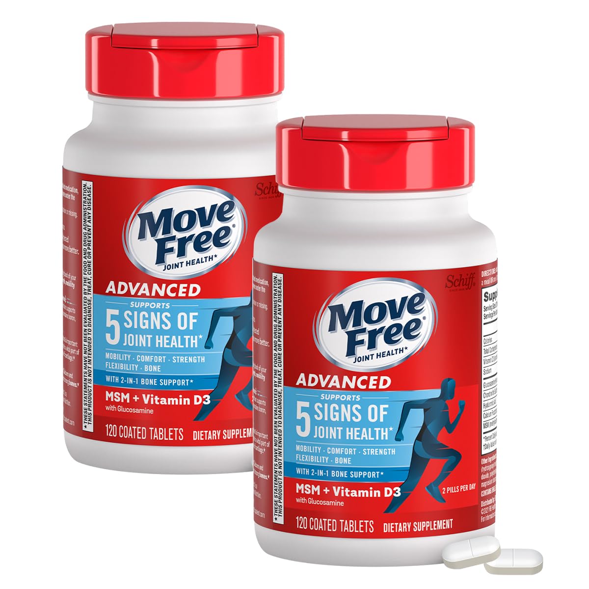 Move Free Advanced Glucosamine Chondroitin MSM Joint Support - 120 Tablets