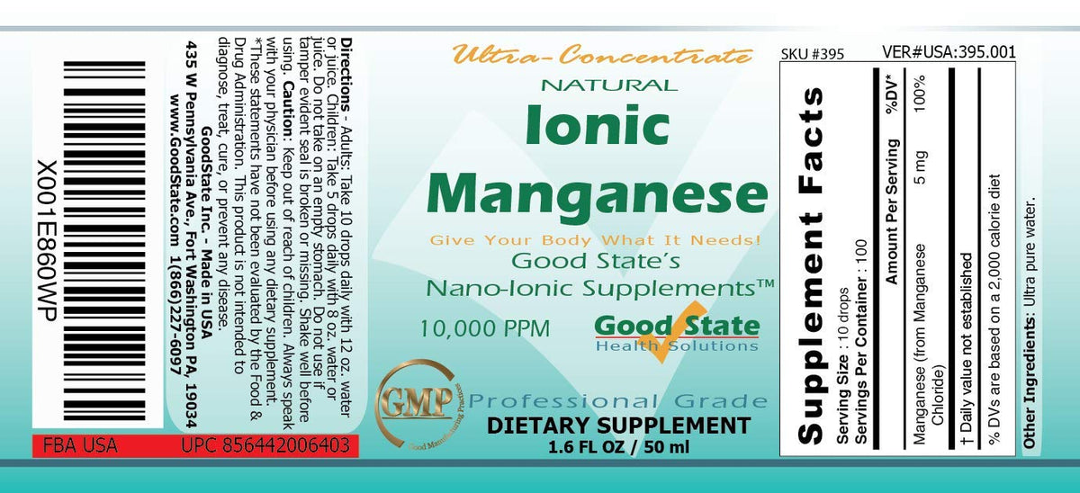 Good State Natural Ionic Manganese Liquid Concentrate - 50 mL - image 2