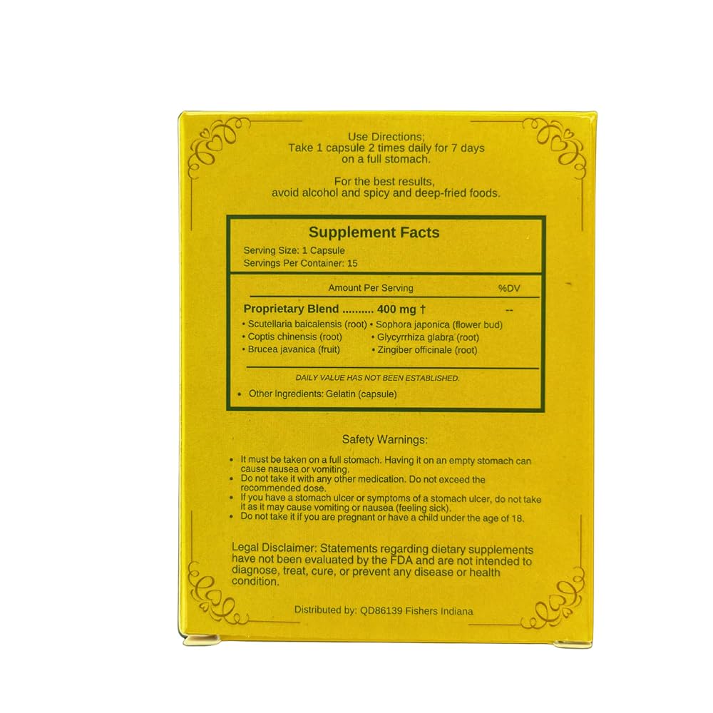 Generic 7 Days 15 Capsules Herbal Hemorrhoid Detox Formula