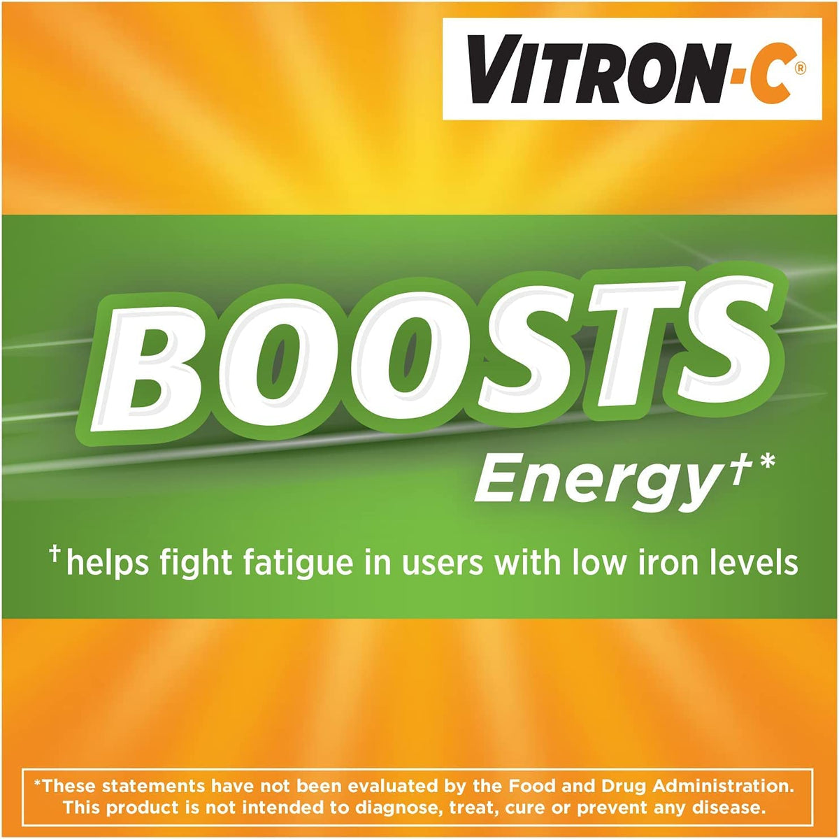 Vitron-C Iron Supplement with Vitamin C - 180 Tablets - image 2