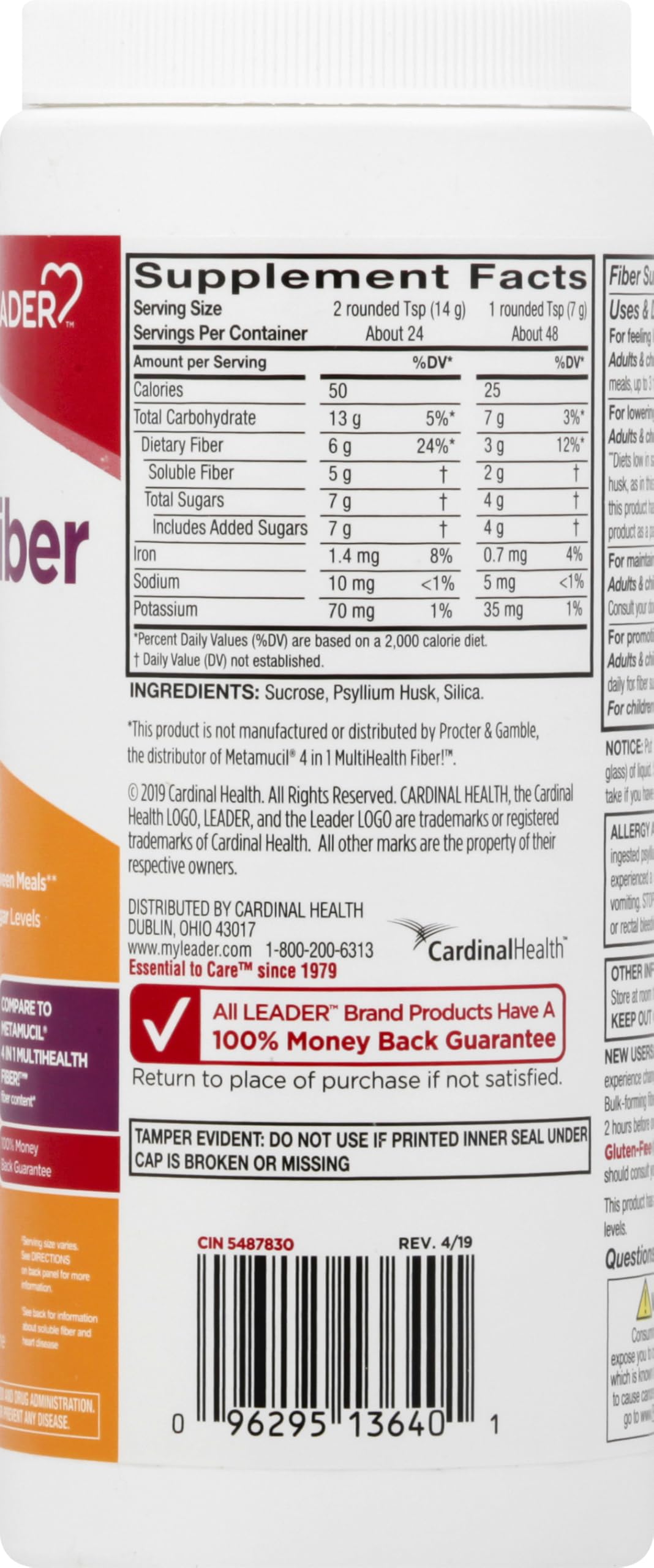 Leader Psyllium Husk Powder Supplement
