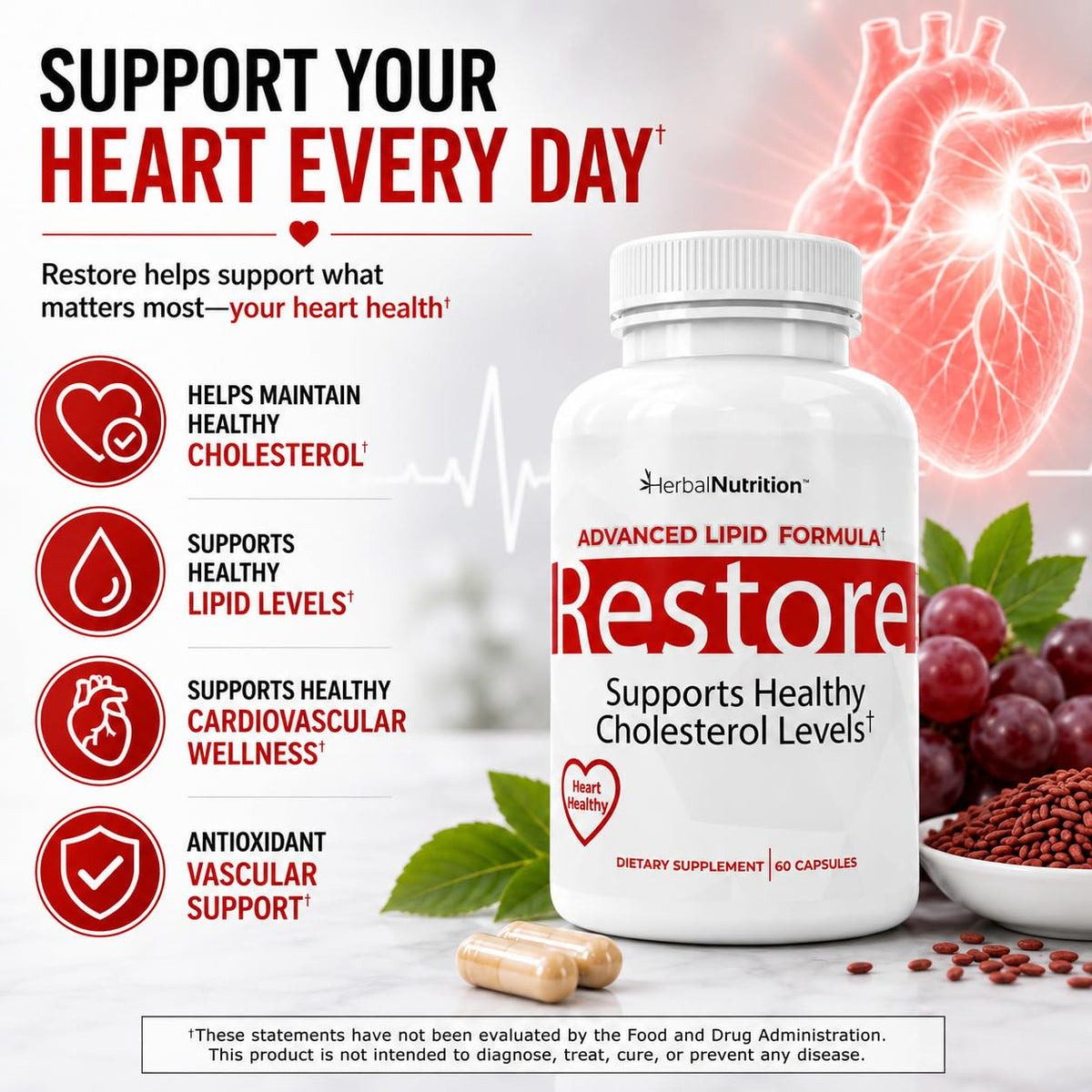 Herbal Nutrition Restore - Supports Healthy Cholesterol