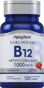 Piping Rock Vitamin B12 1000 mcg Sublingual - 120 Tablets
