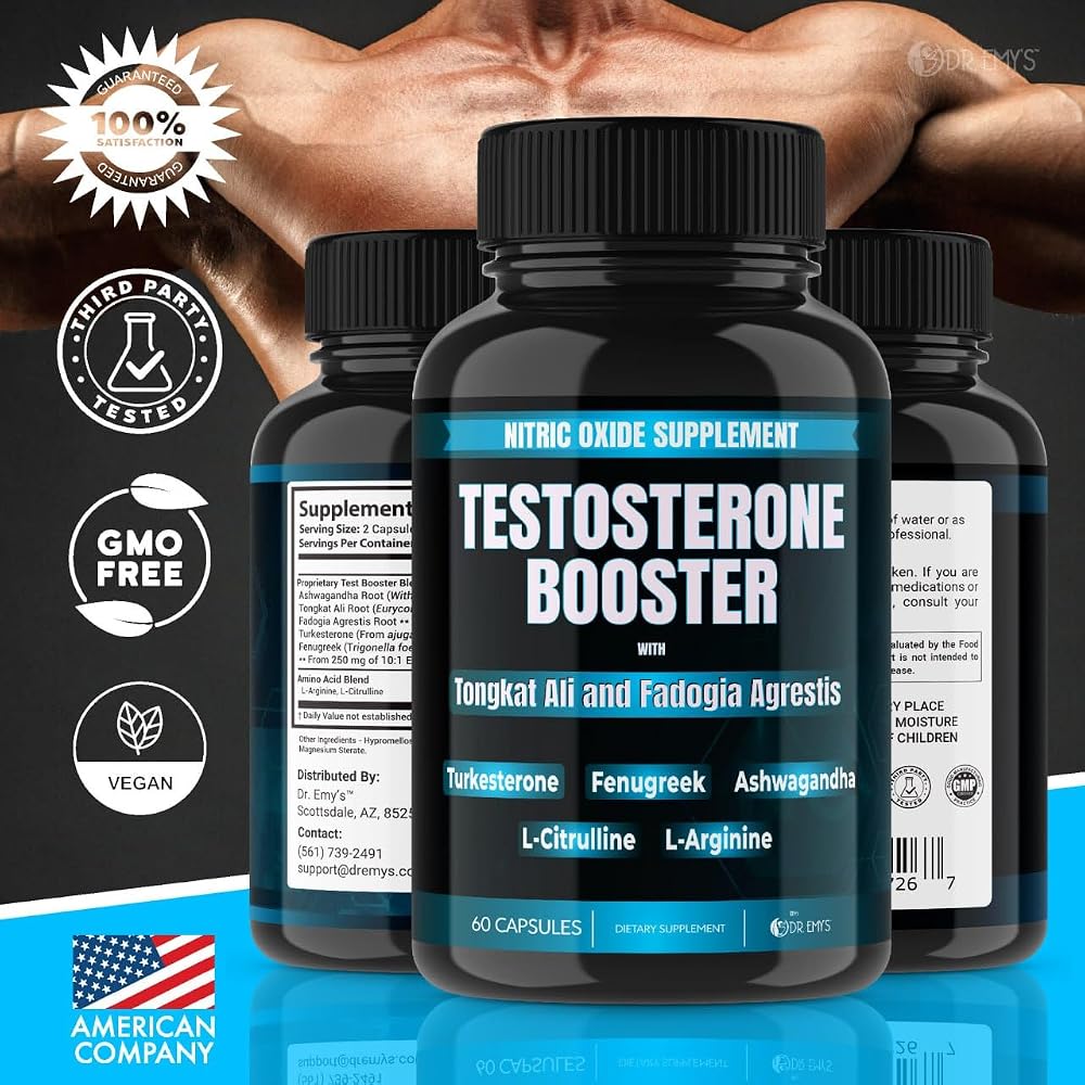 Dr. Emy's Testosterone Booster Tongkat Ali Nitric Oxide - 120 Capsules - image 5