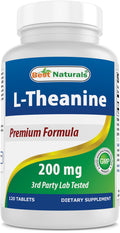 Best Naturals L-Theanine 200mg per Tablet (400mg per 2 Tablets)