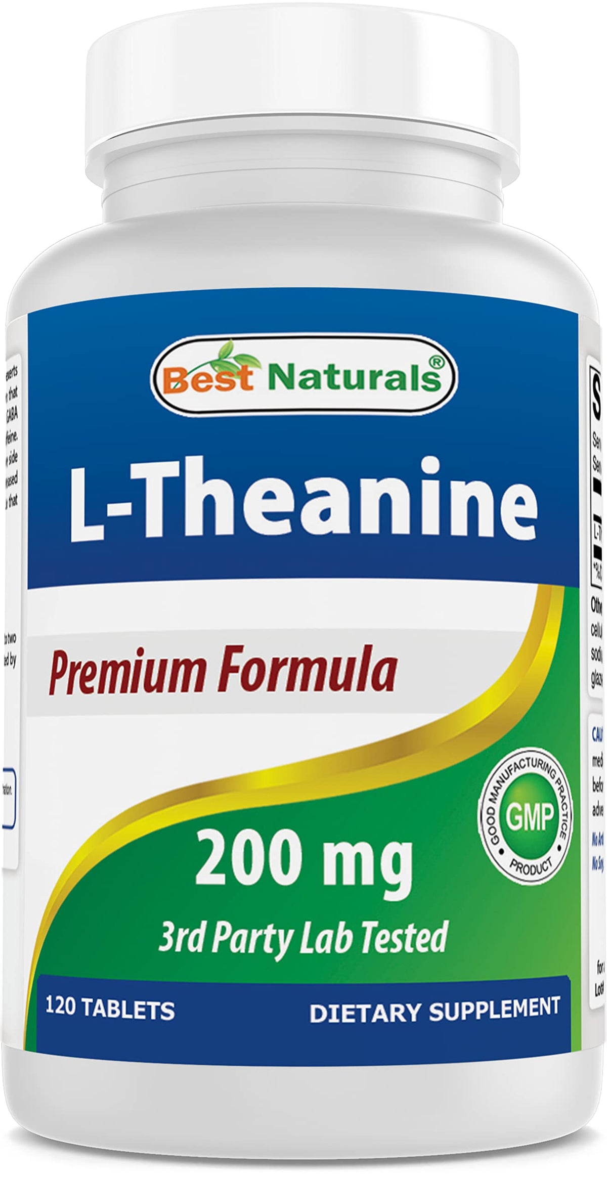 Best Naturals L-Theanine 200mg per Tablet (400mg per 2 Tablets)