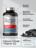 Horbäach Calcium Citrate 400mg with Vitamin D3 - 150 Caplets - image 4