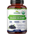 Zazzee USDA Organic Bilberry 20:1 Extract - 120 Capsules