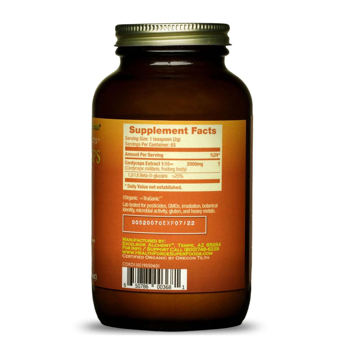 HEALTHFORCE SUPERFOODS Integrity Extracts Cordyceps Powder - 130g - image 2
