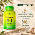 ALFA VITAMINS Vitamin B-1 100 mg - 100 Tablets - image 7