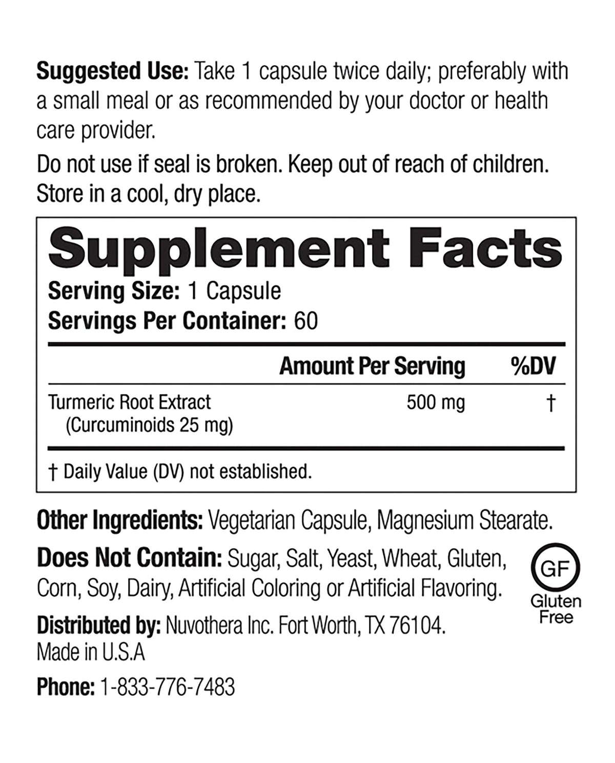 Nuvothera Super-Micronized Turmeric Curcumin Capsules - 120 Capsules - image 5