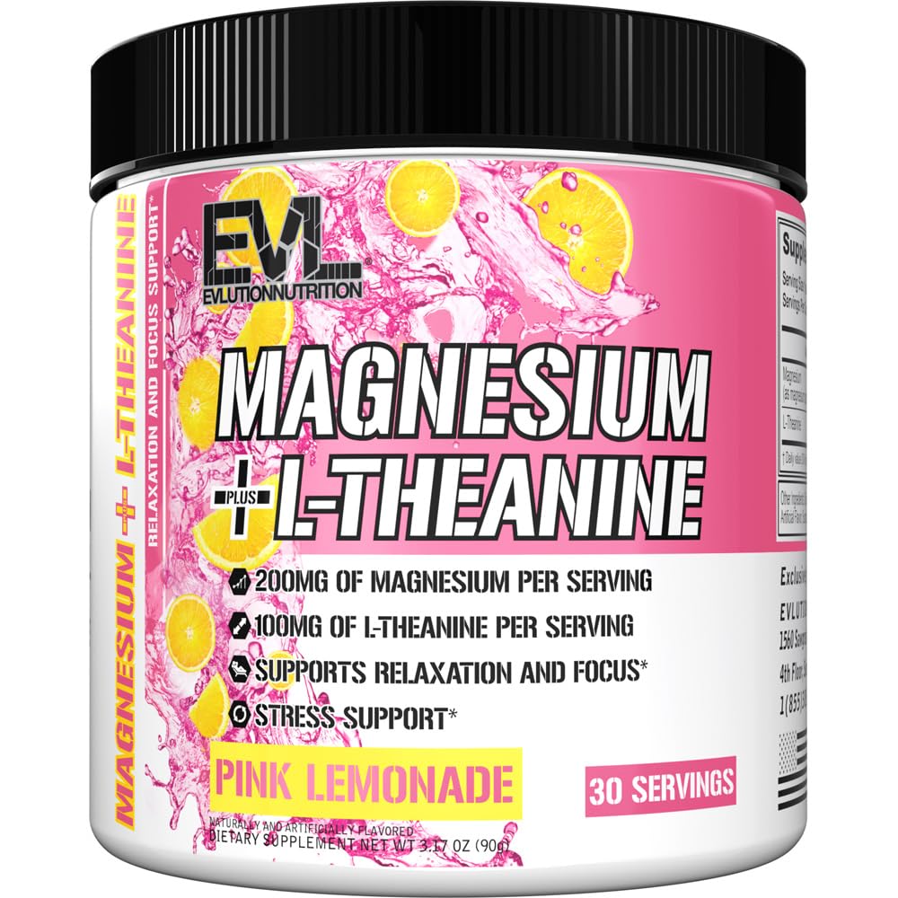 Evlution Magnesium + L-Theanine Powder for Relaxation - 30 Servings