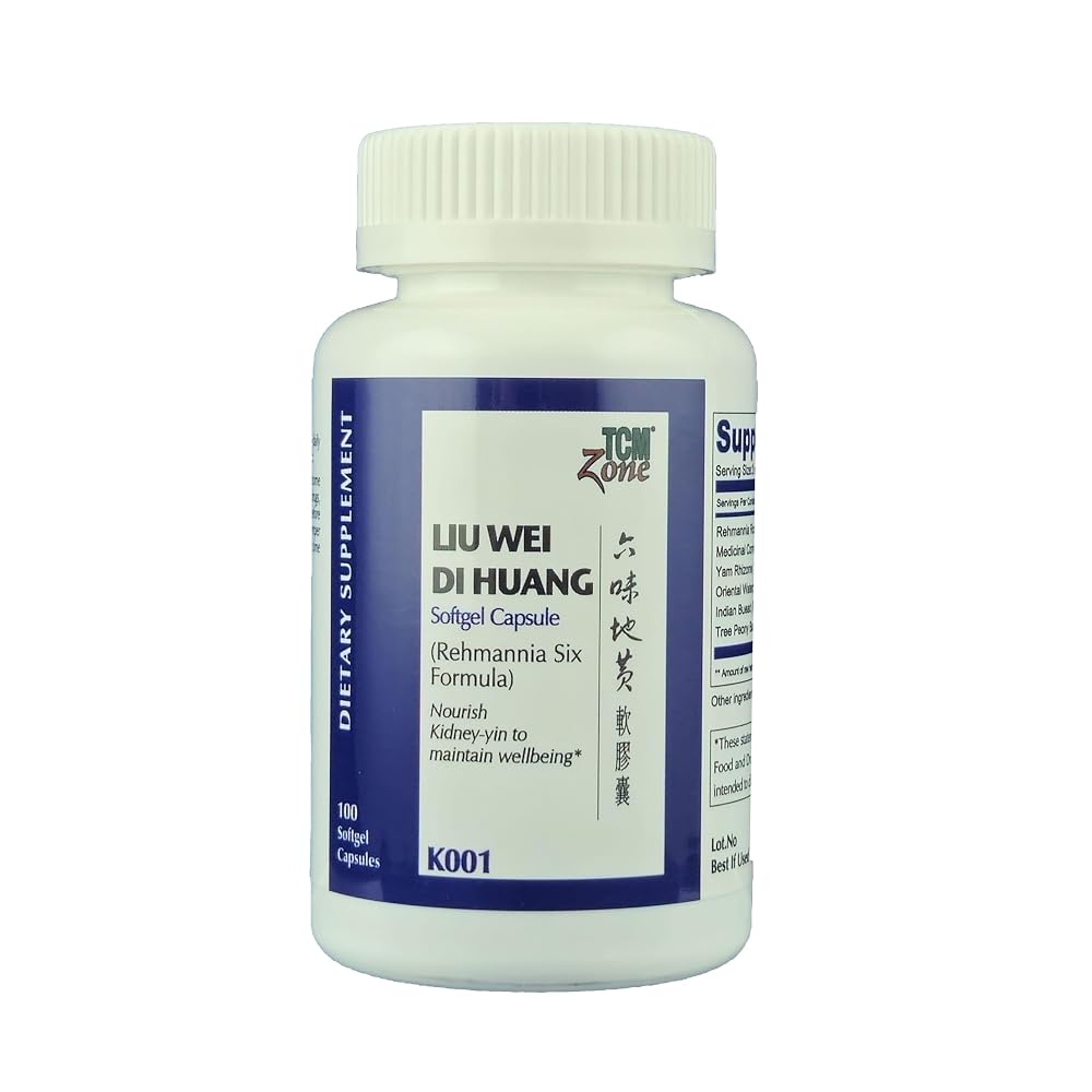 TCM ZONE Lui Wei Di Huang Softgel Capsule Kidney Yin Support - 100 Softgels