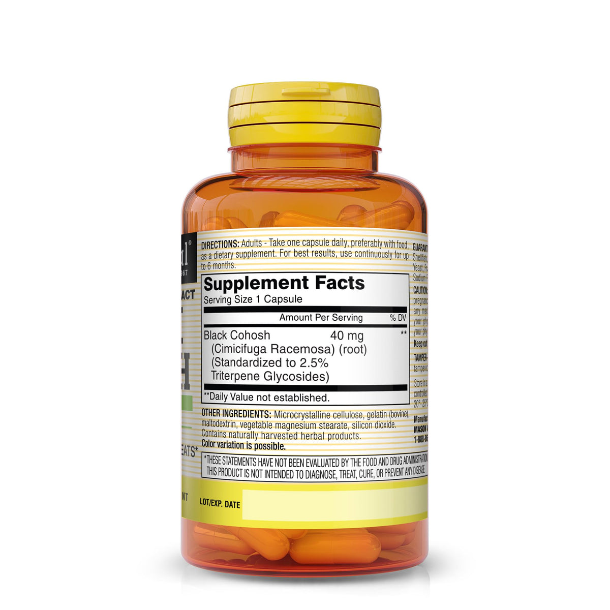 MASON NATURAL Black Cohosh Herbal Supplement - 180 Capsules - image 2