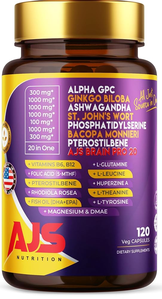 AJS Alpha GPC Nootropic Brain Supplement 90CT