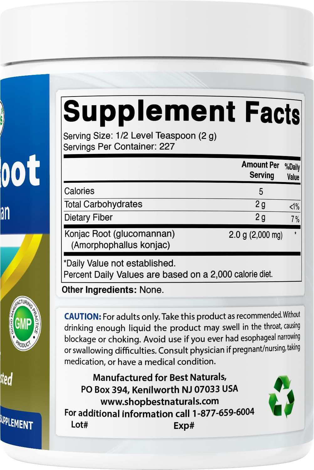 Best Naturals Konjac Glucomannan Root Powder 2000 mg - 2 Pound - image 6