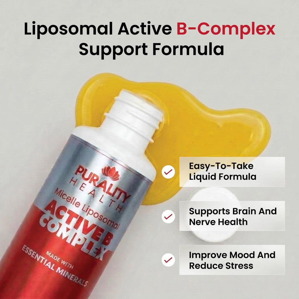 PURALITY HEALTH Liposomal Vitamin B Complex Liquid for Daily Energy - 8 Fl Oz - image 4