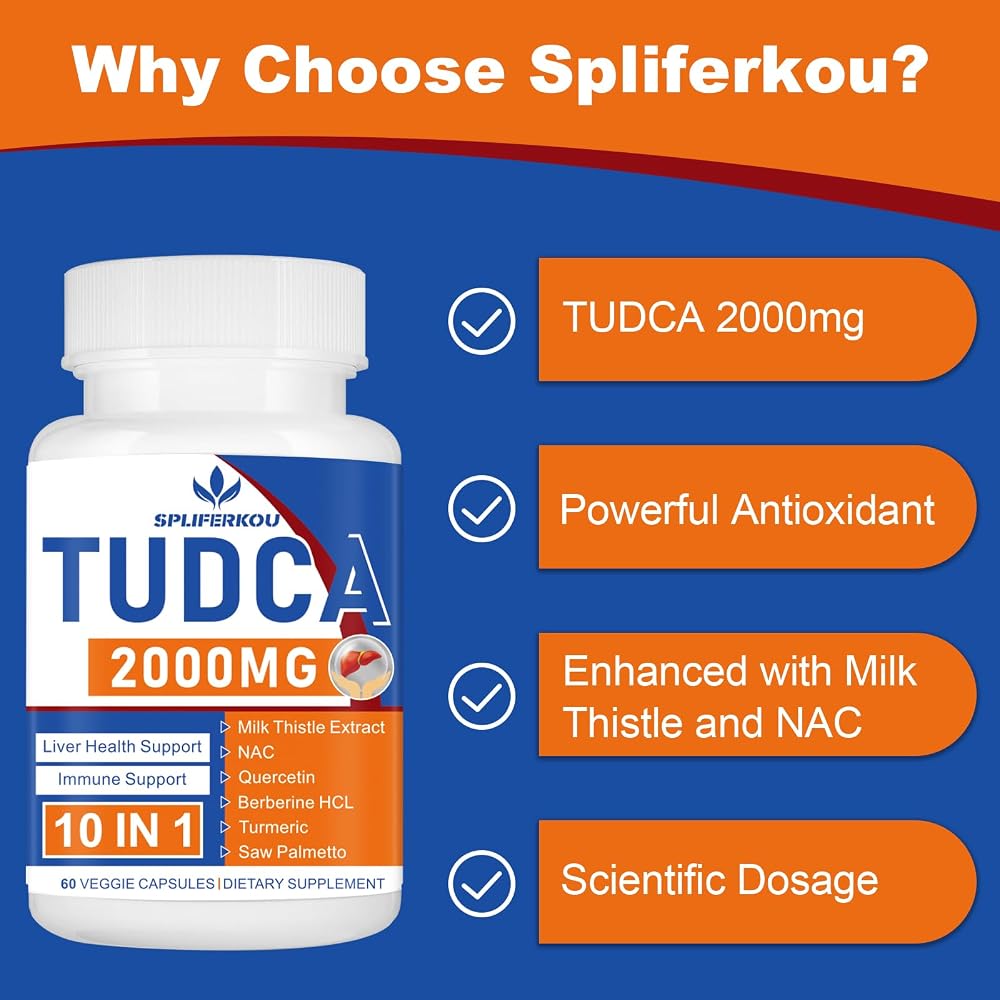 Spliferkou Tudca Liver Support Supplement 2000mg - 180 Capsules - image 5
