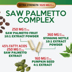 Nature's Nutrition Saw Palmetto for Men - 3X Strength Prostate Health