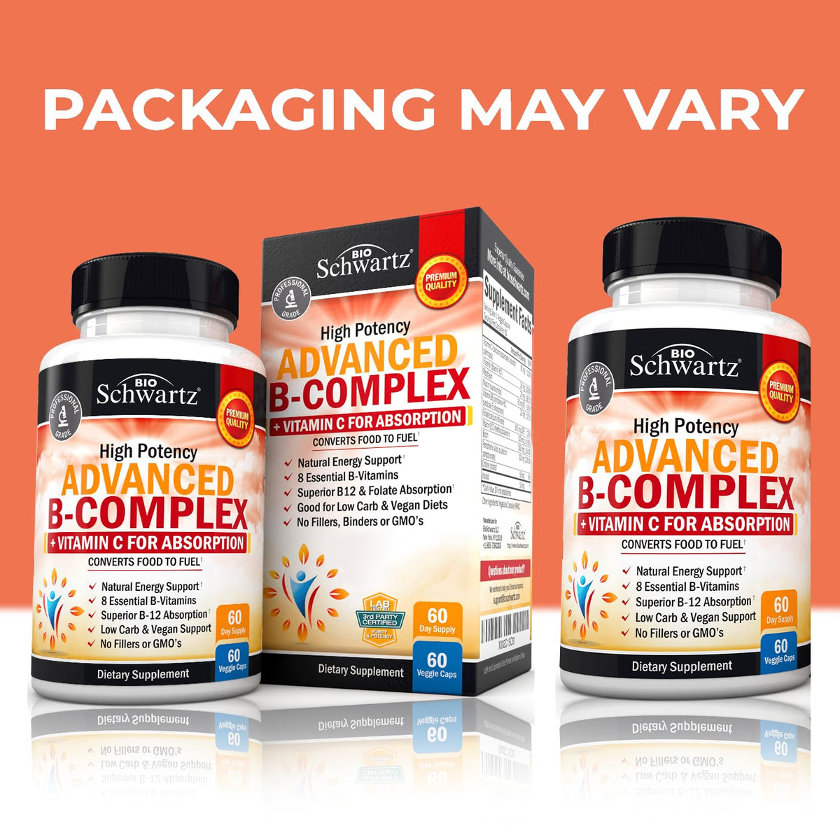 BioSchwartz Vitamin B Complex with Vitamin C - 60 Capsules - image 2