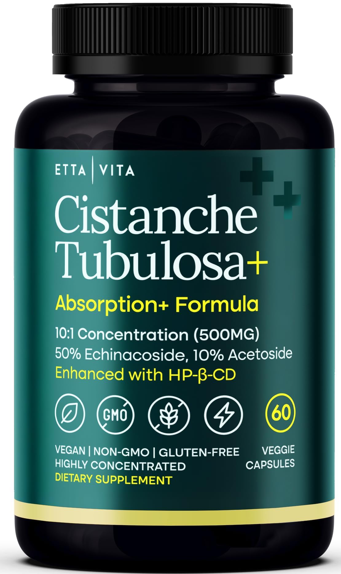 Etta Vita Cistanche Tubulosa 500 mg Capsules - 60 Count