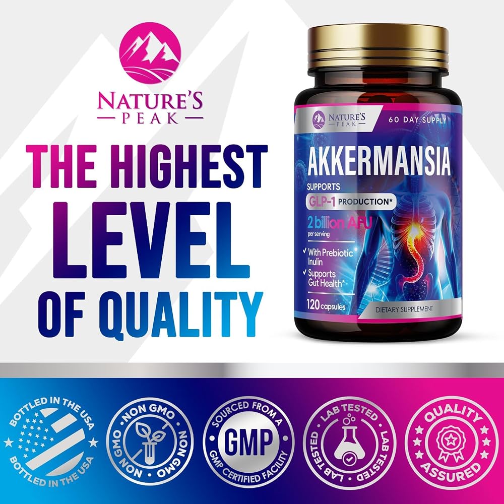 Nature's Peak Akkermansia Gut Health Supplement 2 Billion AFU