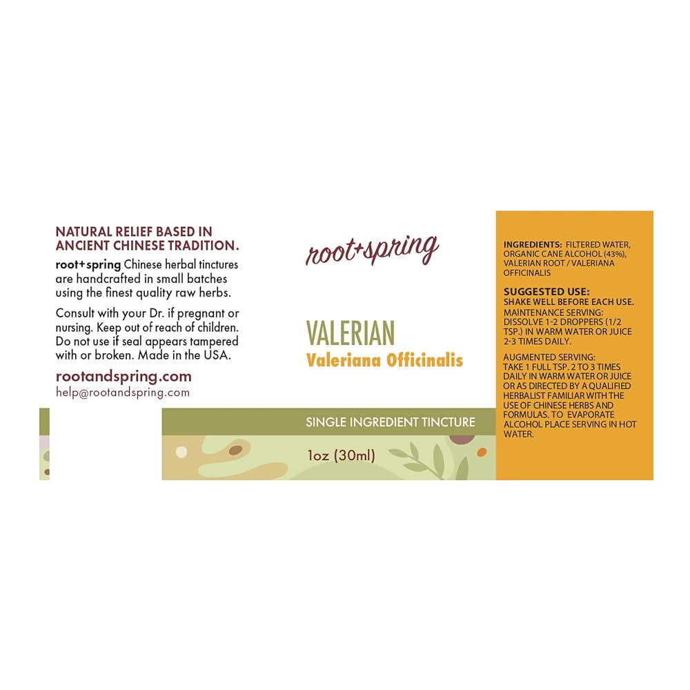 root + spring Valerian Herbal Tincture Liquid Extract - 1 Fl Oz - image 2