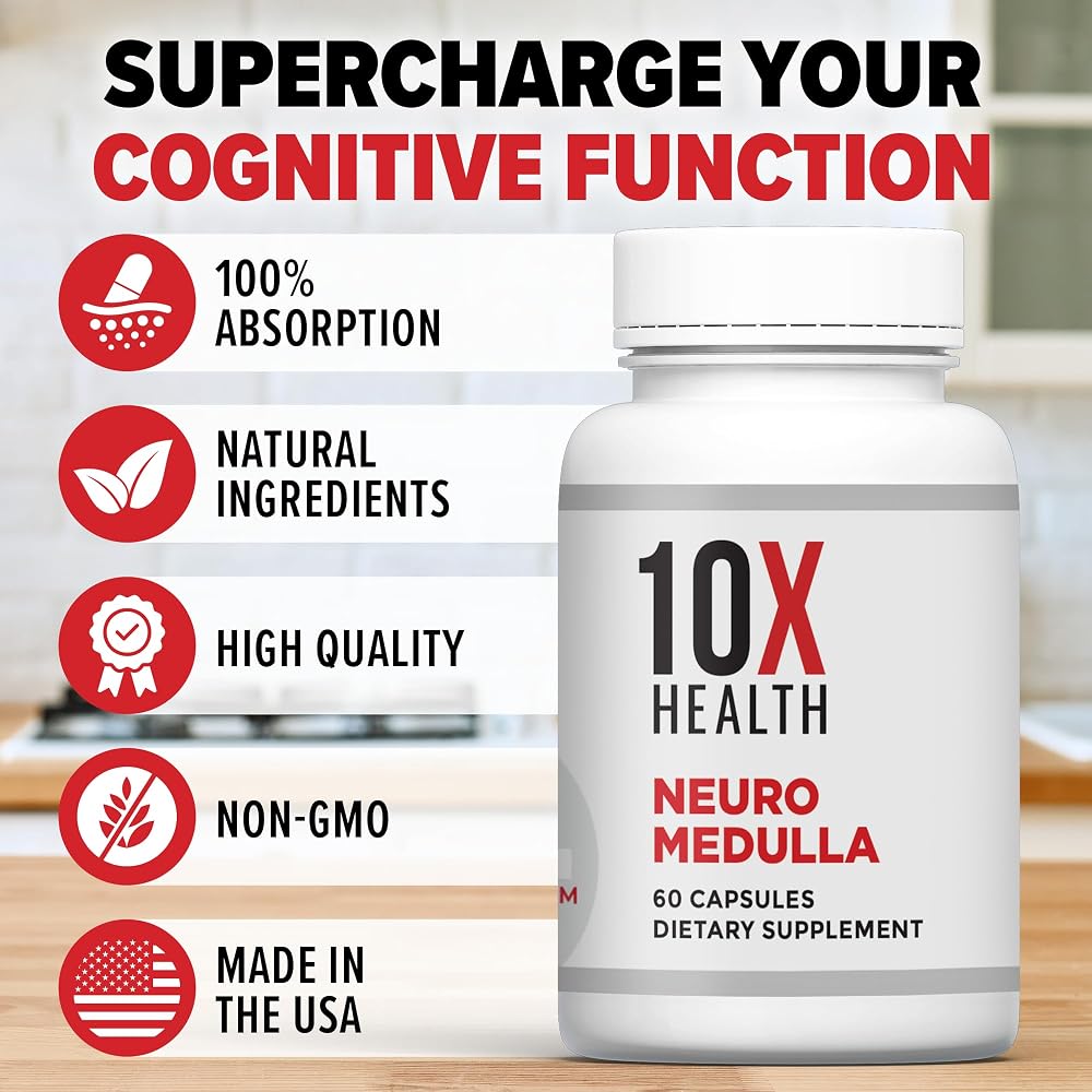 10X Health Neuro Medulla Brain Supplement for Memory and Focus - 60 Capsules - image 5