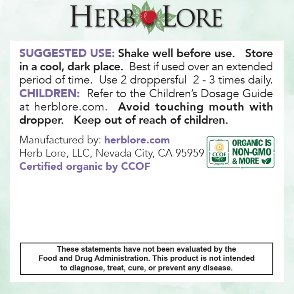 Herb Lore Organic Iron Tonic Tincture