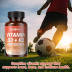 Luckycare D3 K2 Vitamin, 10000 IU Vitamin D3 + 200mcg Vitamin K2 MK-7