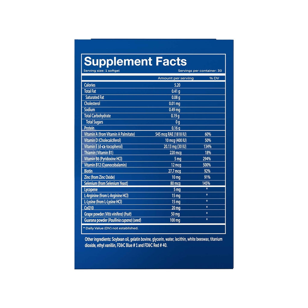 Vivioptal for Men Multivitamin with CoQ10 & Lycopene - 30 Softgels - image 3