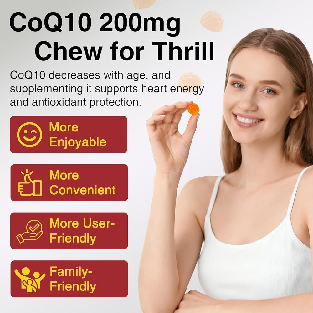 ZEBORA CoQ10 200mg Gummies, Orange Flavor - 90 Gummies - image 3