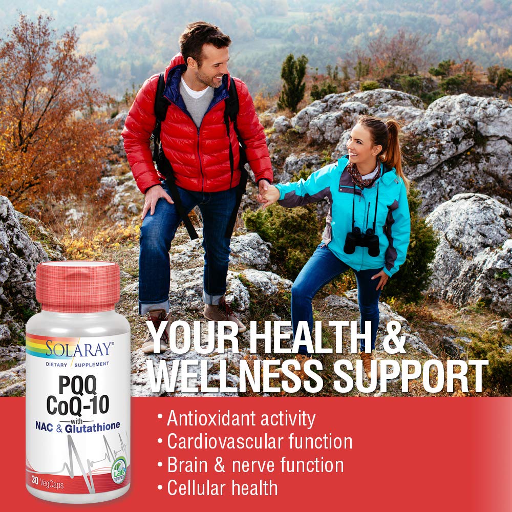 Solaray PQQ CoQ10 Heart Health Support - 30 Vegetarian Capsules - image 4