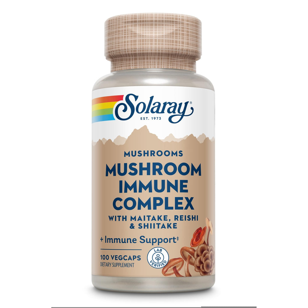 SOLARAY Maitake, Reishi & Shiitake Mushroom Complex - 100 Capsules
