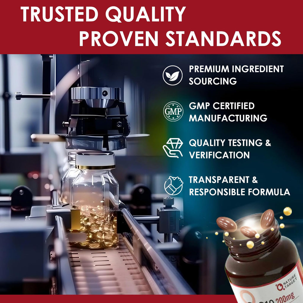 NATURE TARGET CoQ10 200mg Softgels with PQQ - 120 Softgels - image 7