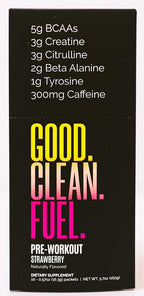 Good Clean Fuel Pre-Workout Powder - 10 Stick Packs