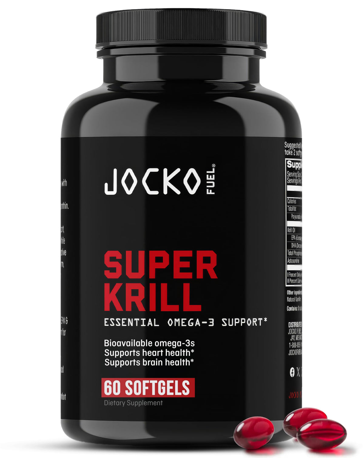Jocko Fuel Super Krill Oil Omega 3 1000mg - 60 Softgels